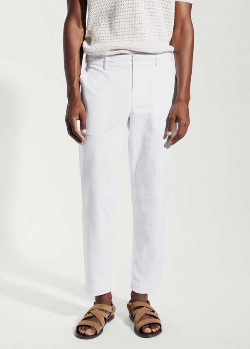 Mango Regular Fit Bavlněné Linen Pants | MNG-22348