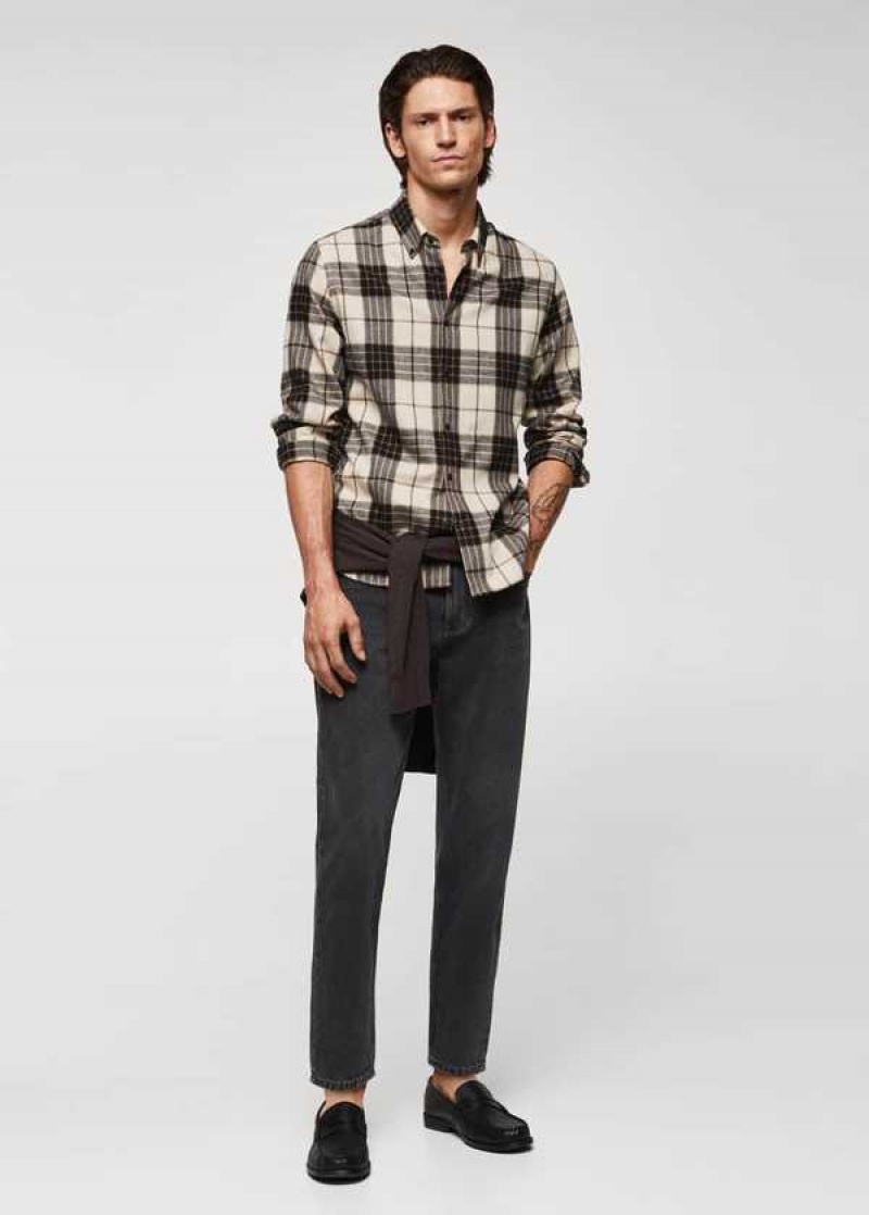 Mango Regular Fit Checked Flannel Shirt | MNG-22015