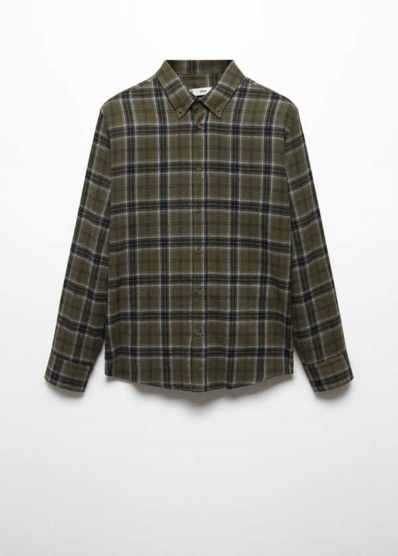 Mango Regular Fit Checked Flannel Shirt | MNG-22012