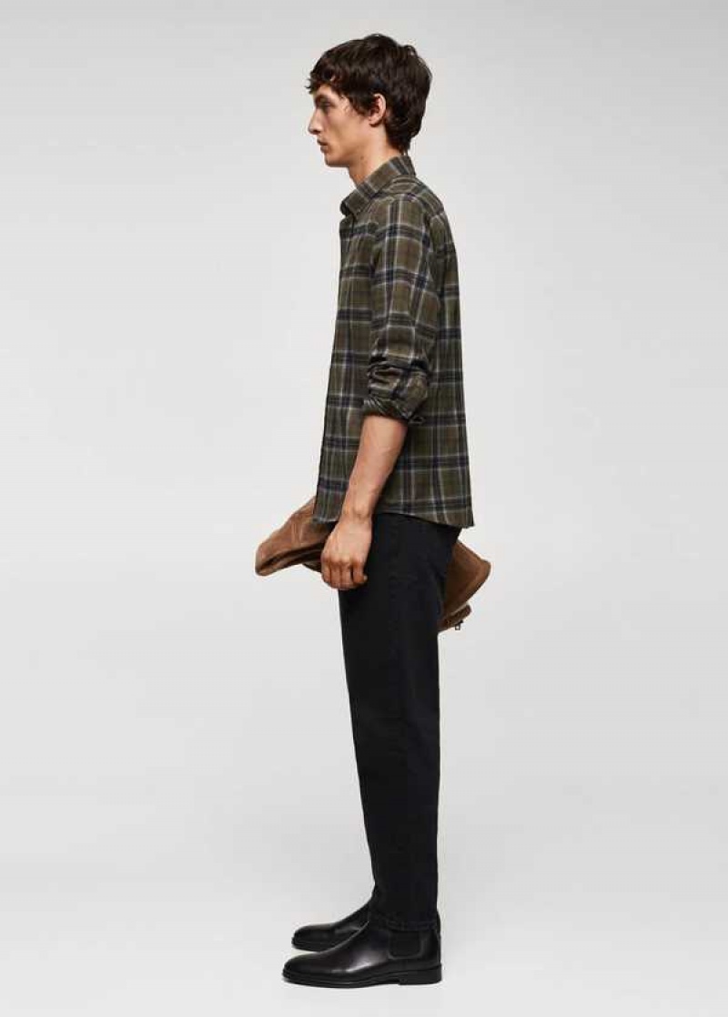 Mango Regular Fit Checked Flannel Shirt | MNG-22012