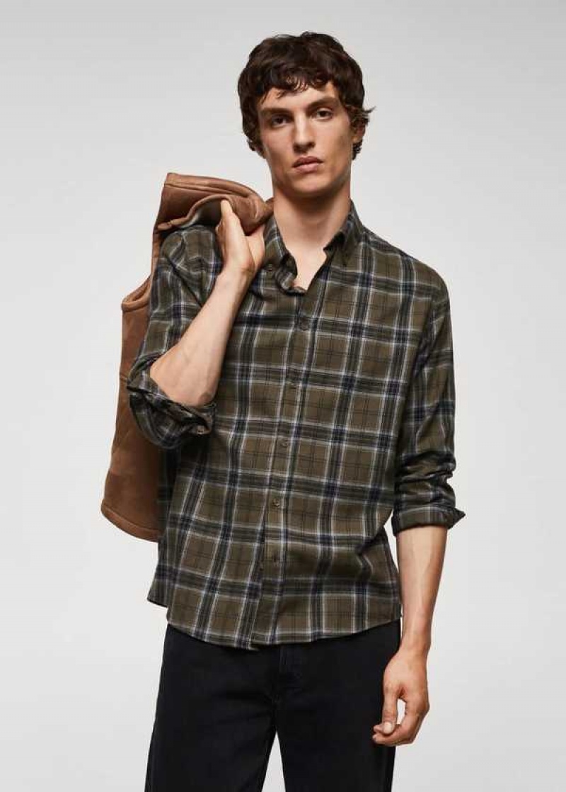 Mango Regular Fit Checked Flannel Shirt | MNG-22012