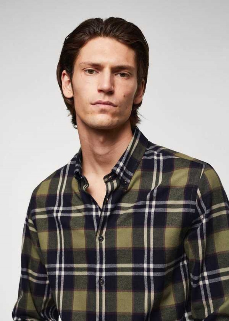 Mango Regular Fit Checked Flannel Shirt | MNG-21978