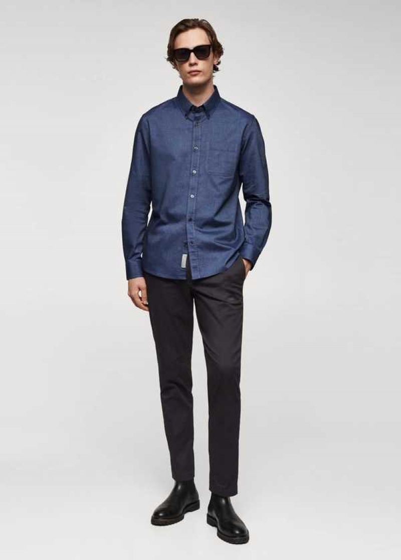 Mango Regular Fit Oxford Bavlněné Shirt | MNG-22203