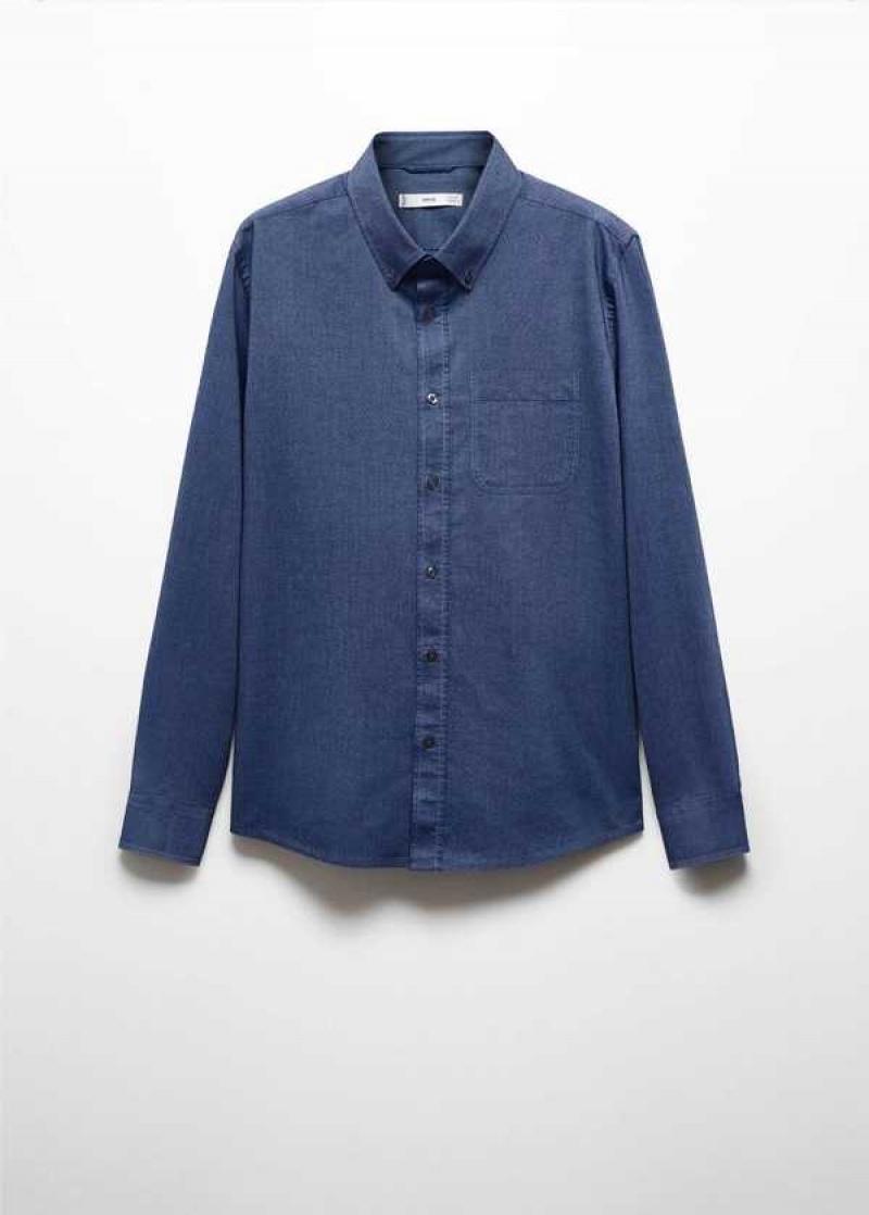 Mango Regular Fit Oxford Bavlněné Shirt | MNG-22203