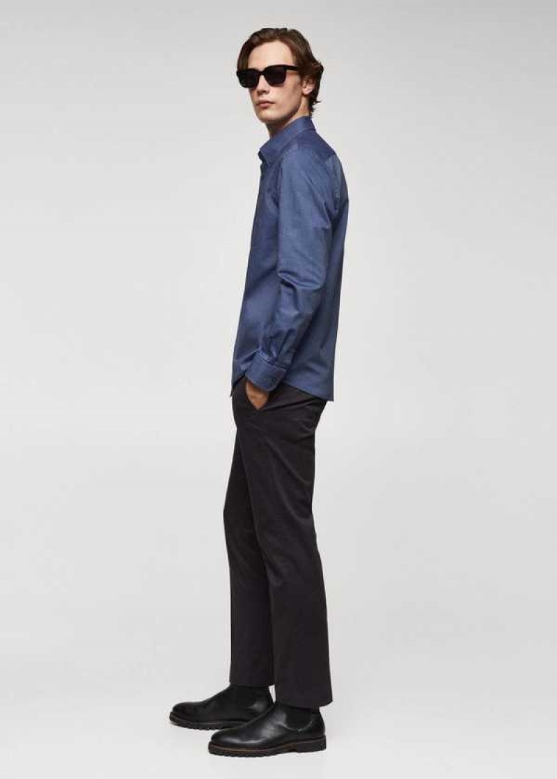 Mango Regular Fit Oxford Bavlněné Shirt | MNG-22203