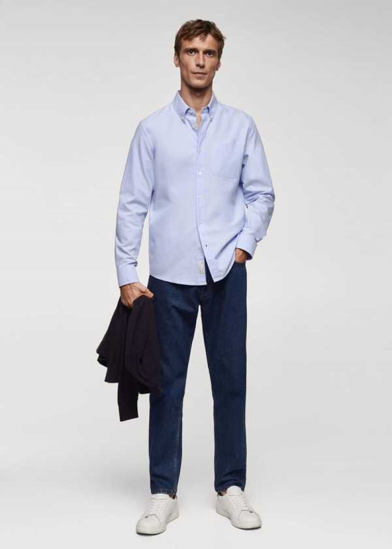 Mango Regular Fit Oxford Bavlněné Shirt | MNG-22202