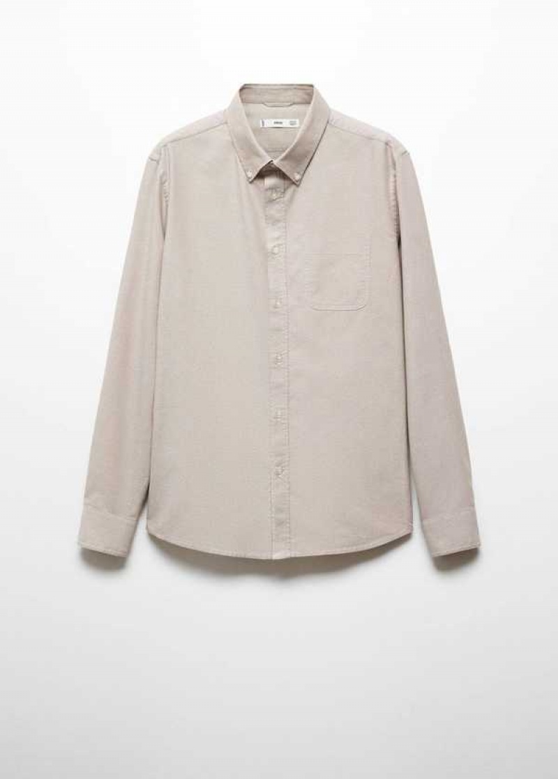 Mango Regular Fit Oxford Bavlněné Shirt | MNG-22200