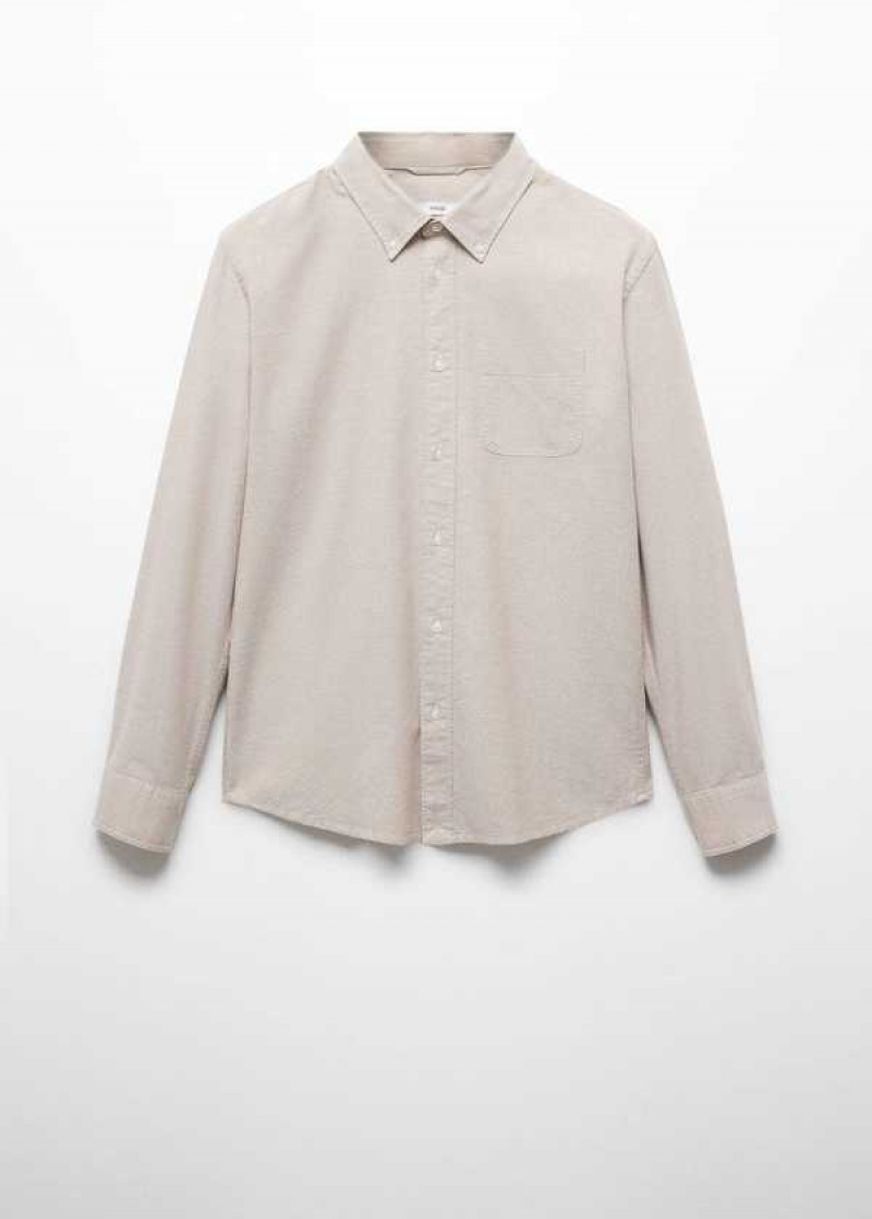 Mango Regular Fit Oxford Bavlněné Shirt | MNG-22037