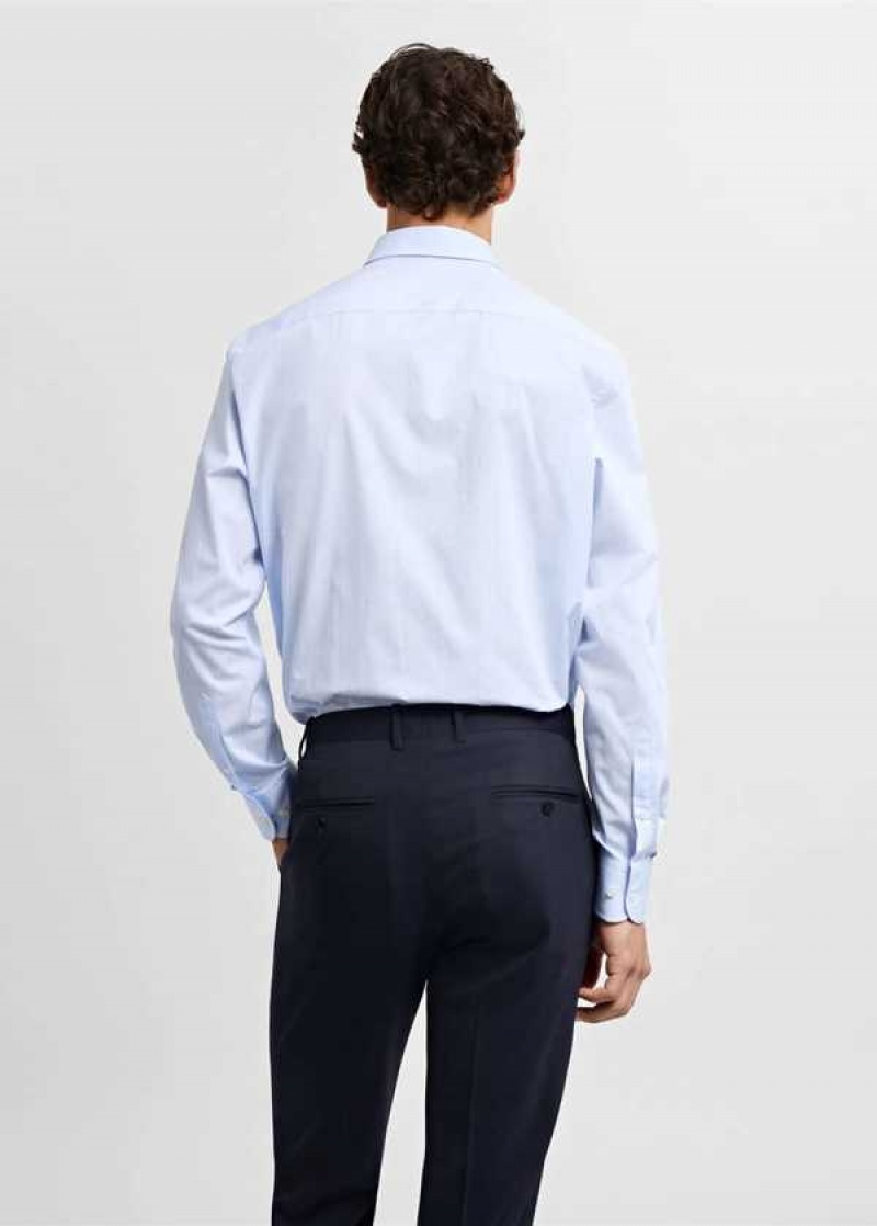 Mango Regular-fit Bavlněné Pruhovaný Suit Shirt | MNG-22260