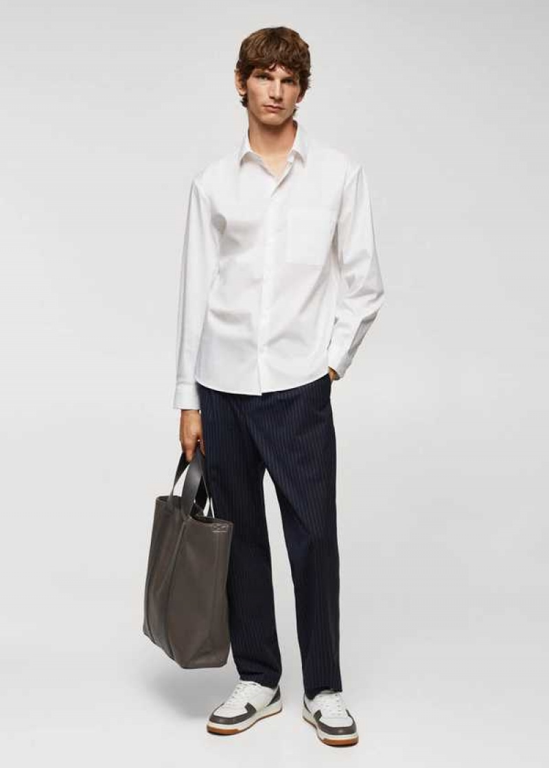 Mango Regular-fit Bavlněné Shirt With Pocket | MNG-22117