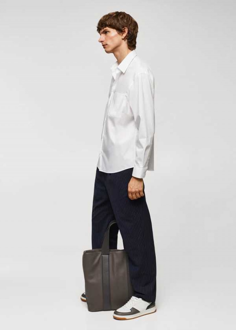 Mango Regular-fit Bavlněné Shirt With Pocket | MNG-22117