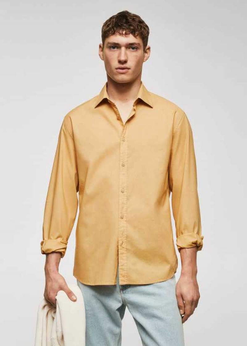 Mango Regular-fit Bavlněné Voile Shirt | MNG-22064