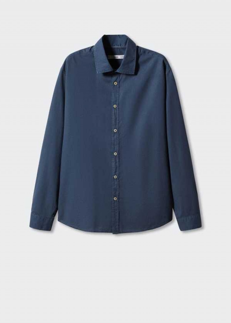 Mango Regular-fit Bavlněné Voile Shirt | MNG-21989