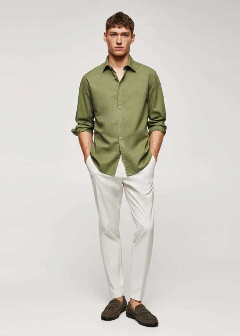 Mango Regular-fit Bavlněné Voile Shirt | MNG-21972