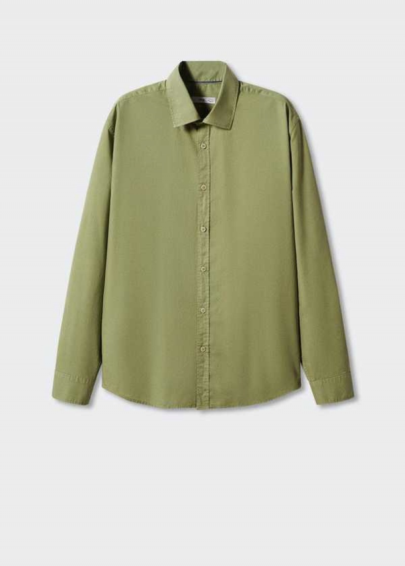 Mango Regular-fit Bavlněné Voile Shirt | MNG-21972