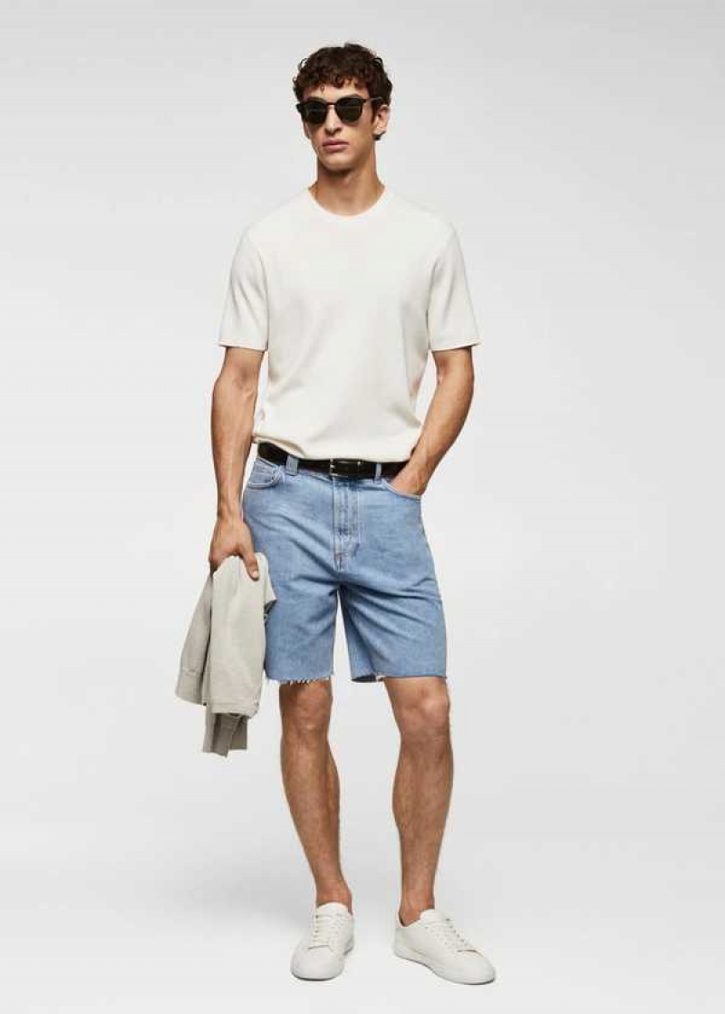 Mango Regular-fit Denim Bermuda Shorts | MNG-21909