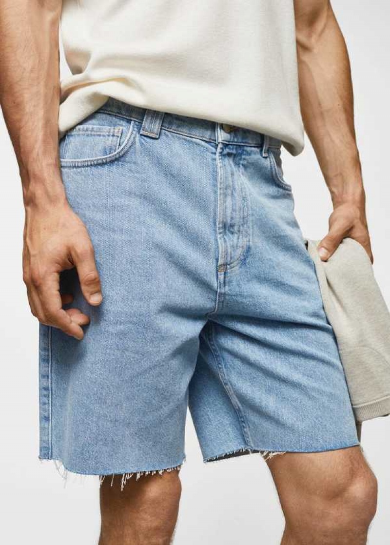 Mango Regular-fit Denim Bermuda Shorts | MNG-21909