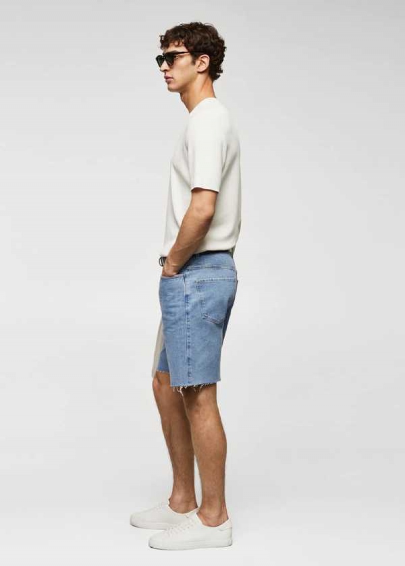 Mango Regular-fit Denim Bermuda Shorts | MNG-21909