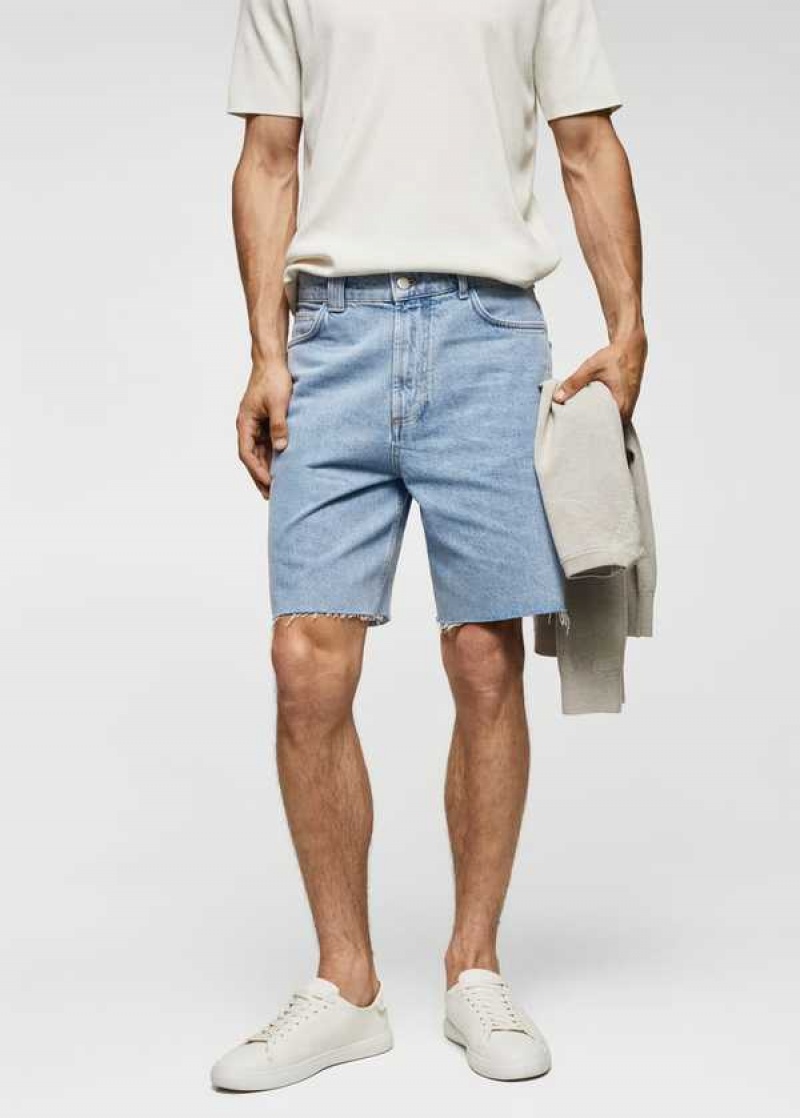 Mango Regular-fit Denim Bermuda Shorts | MNG-21909