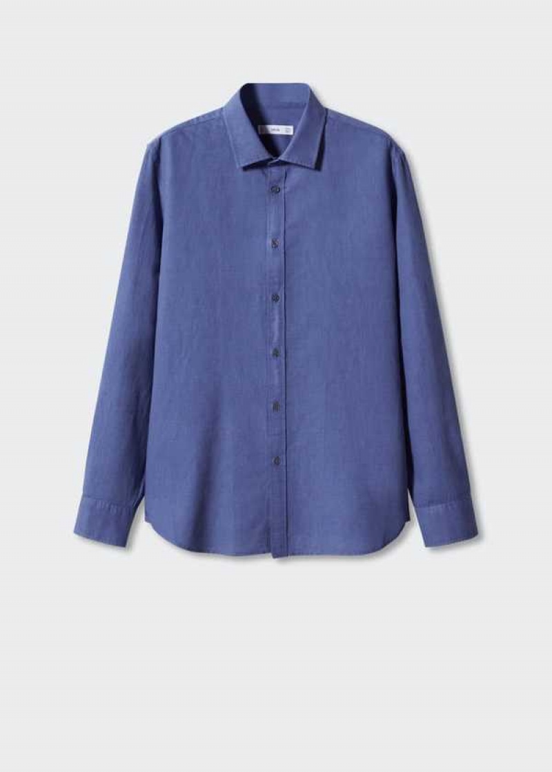 Mango Regular-fit Linen Bavlněné Shirt | MNG-21958