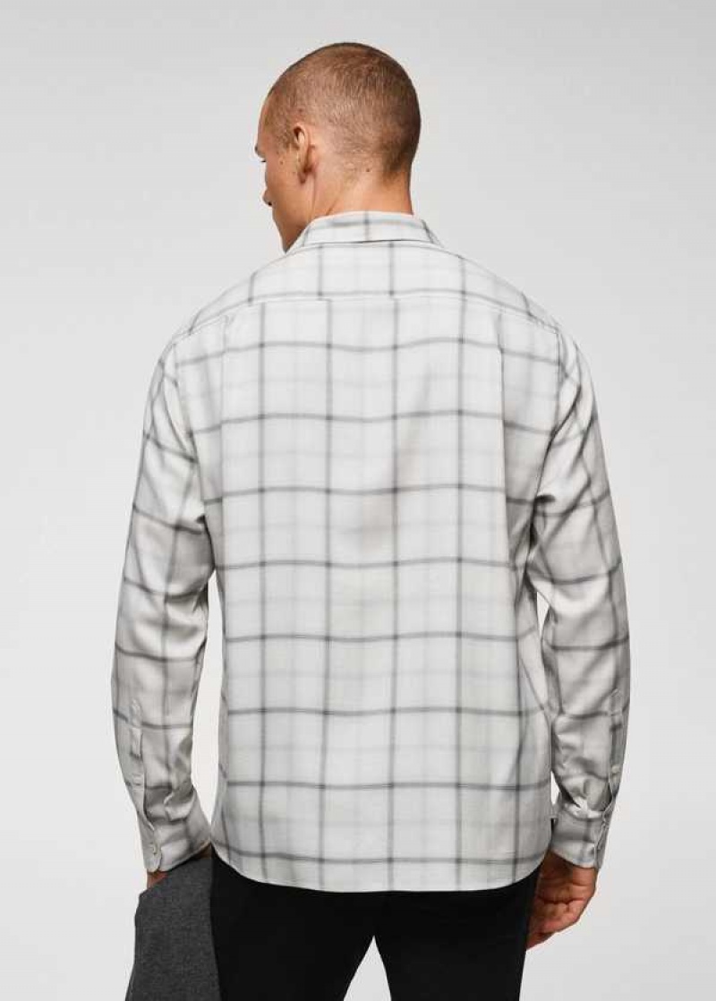 Mango Regular-fit Windowpane Shirt | MNG-22009