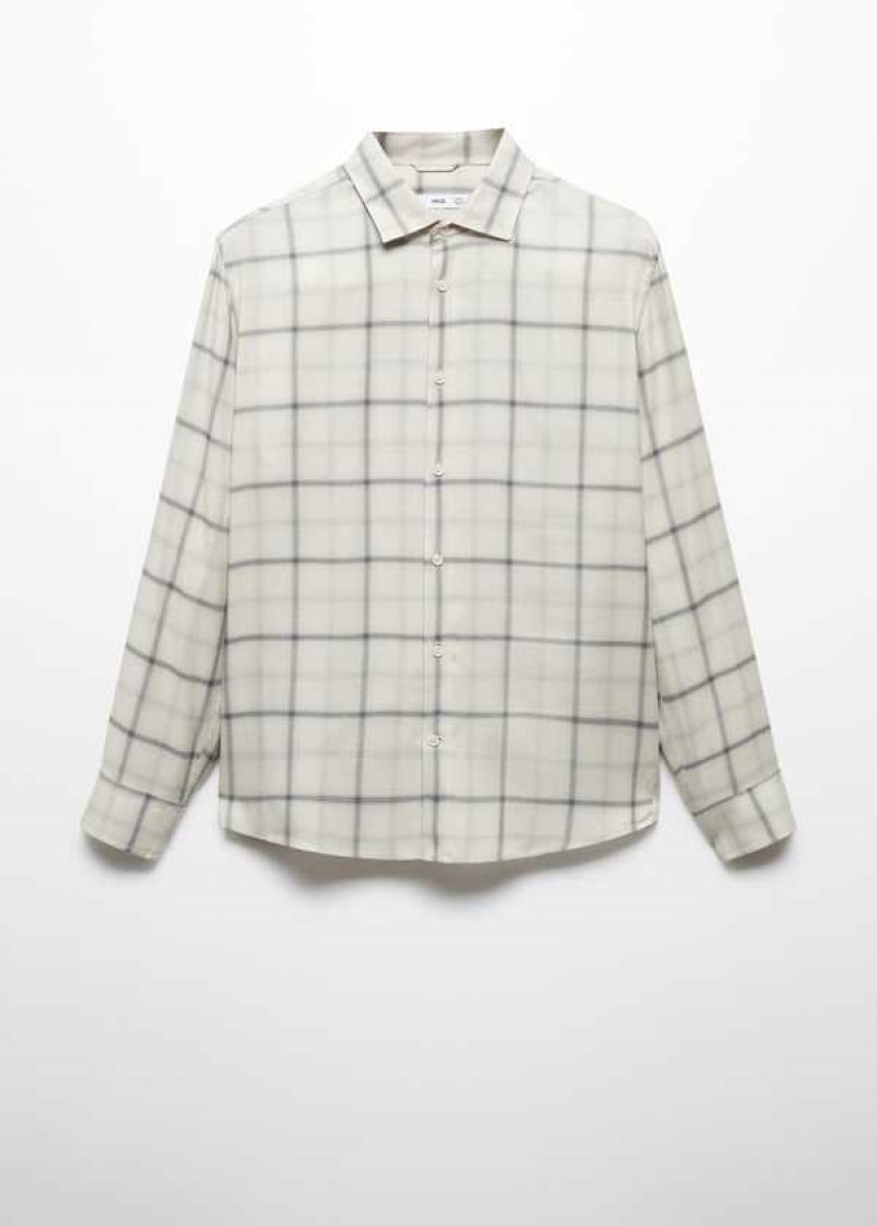 Mango Regular-fit Windowpane Shirt | MNG-22009