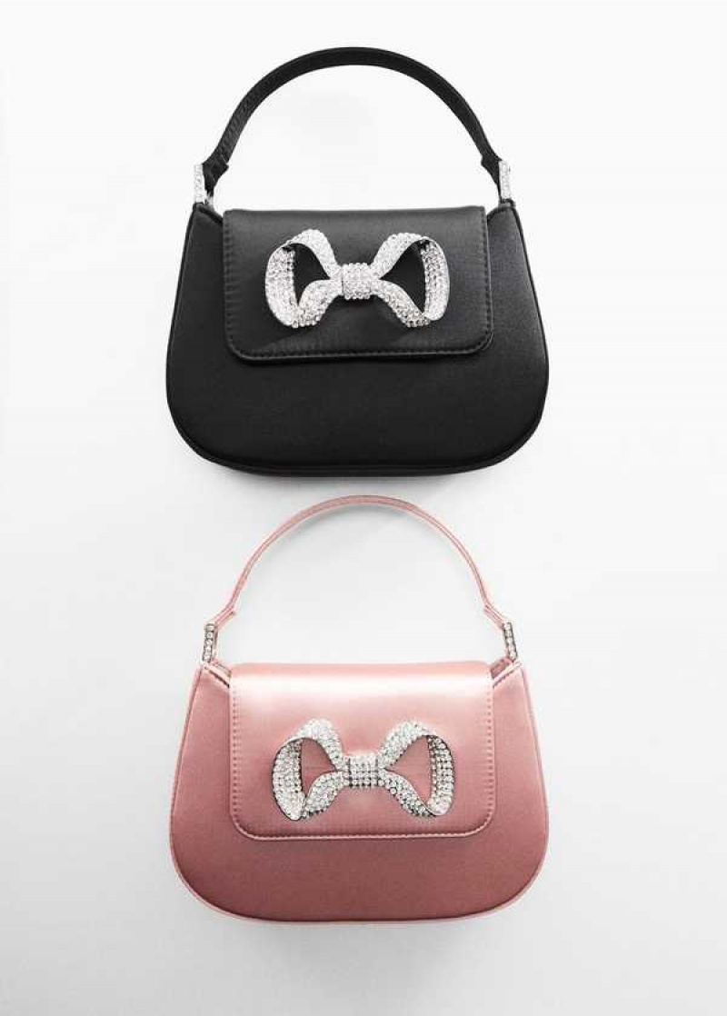 Mango Rhinestone Bag With Flap And Bow | MNG-23176