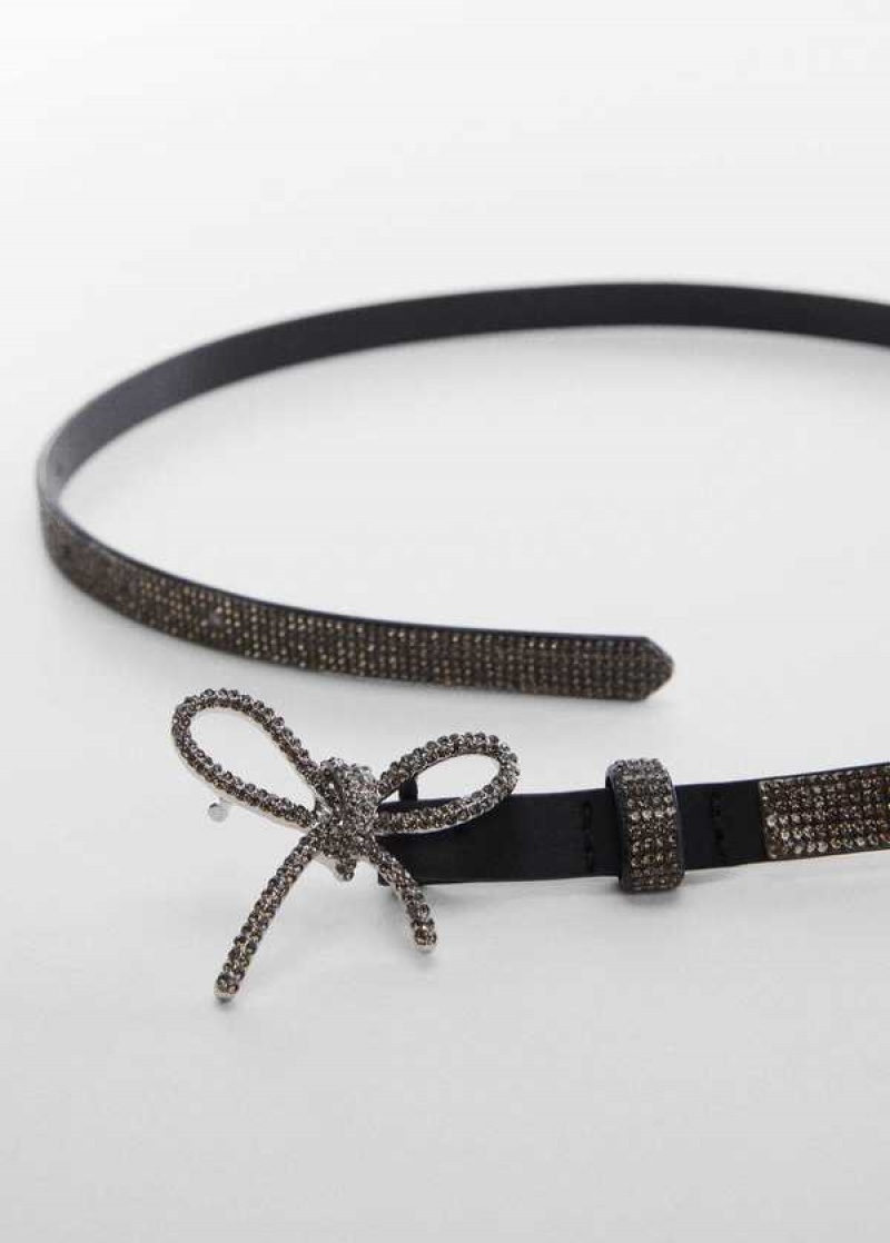 Mango Rhinestone Belt With Bow | MNG-22960