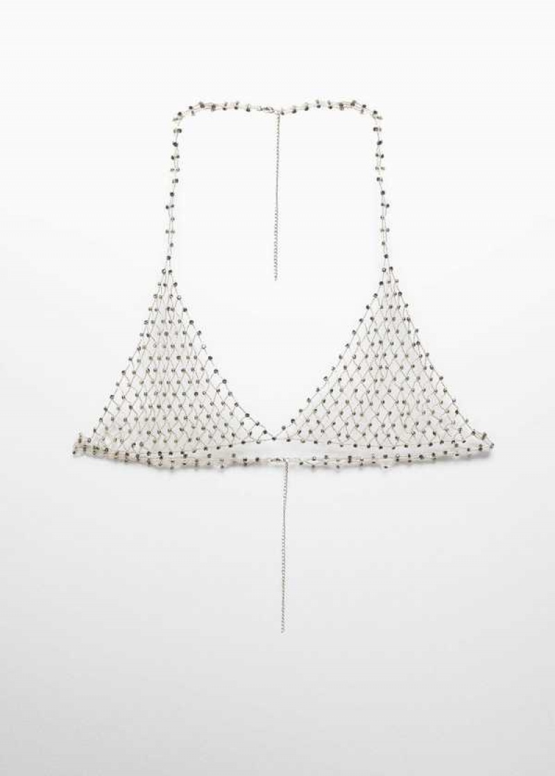 Mango Rhinestone Crystal Body Necklace | MNG-24922