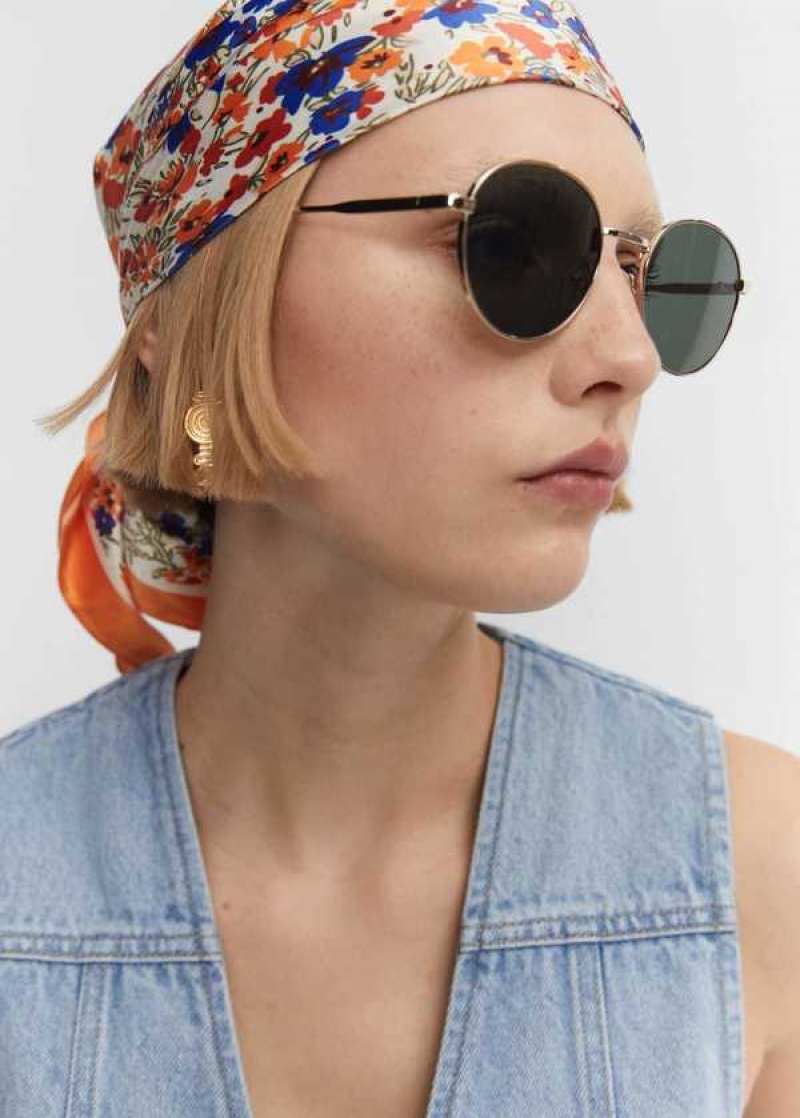 Mango Round Metal-rimmed Sunglasses | MNG-22744