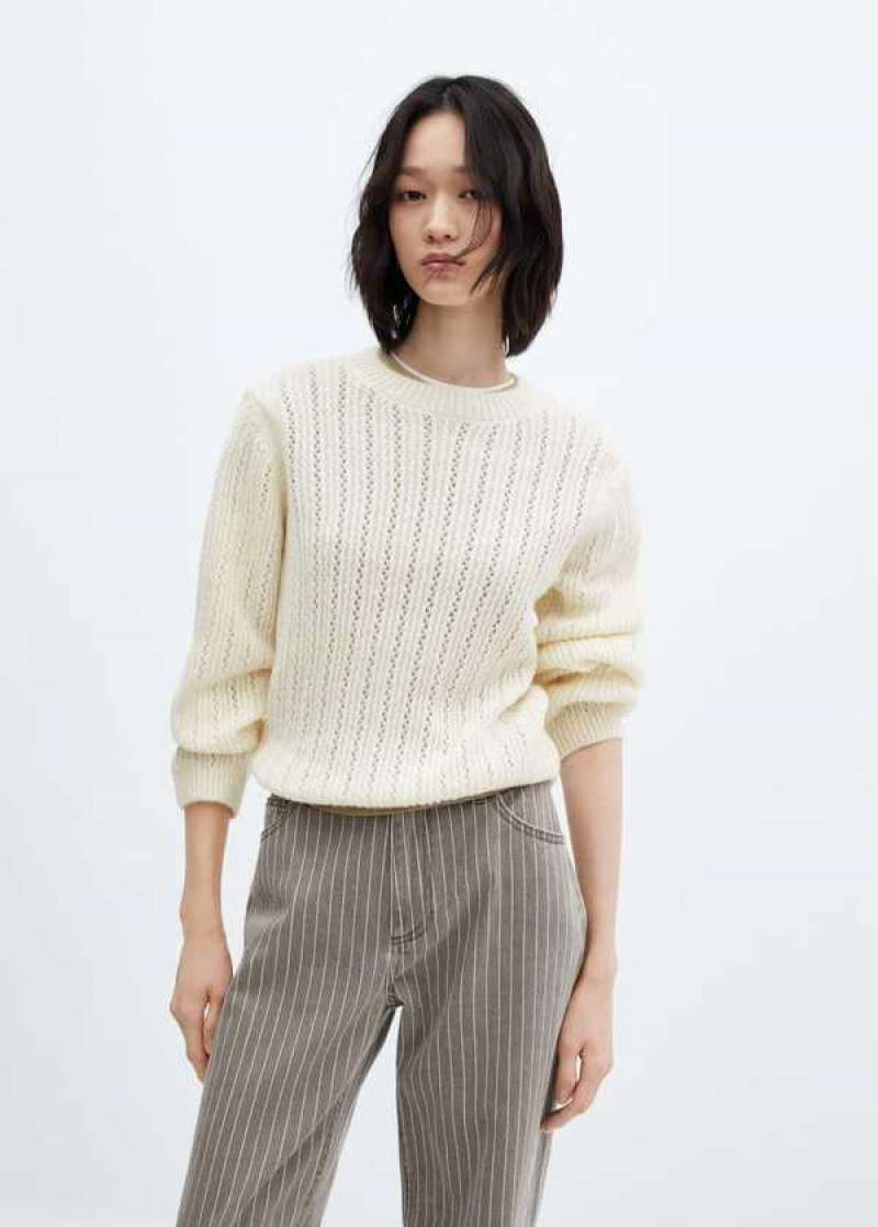 Mango Round-neck Cropped Jumper | MNG-25621