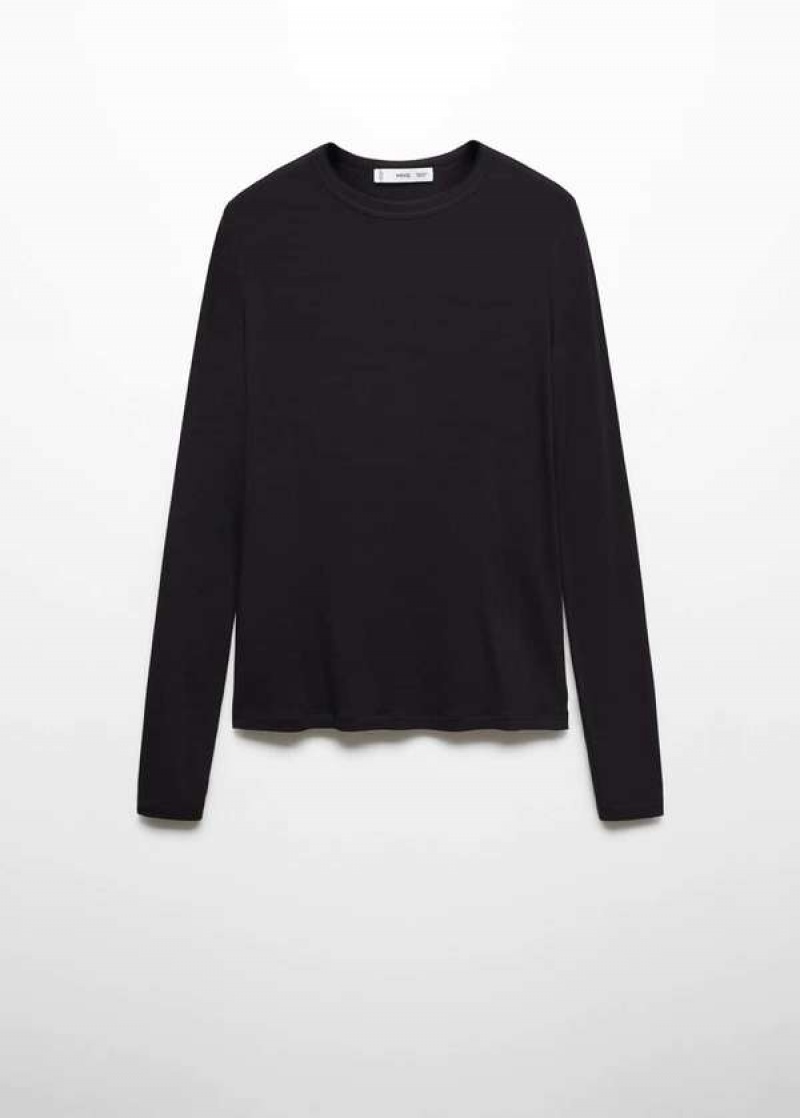 Mango Round-neck Long-sleeved T-shirt | MNG-25119