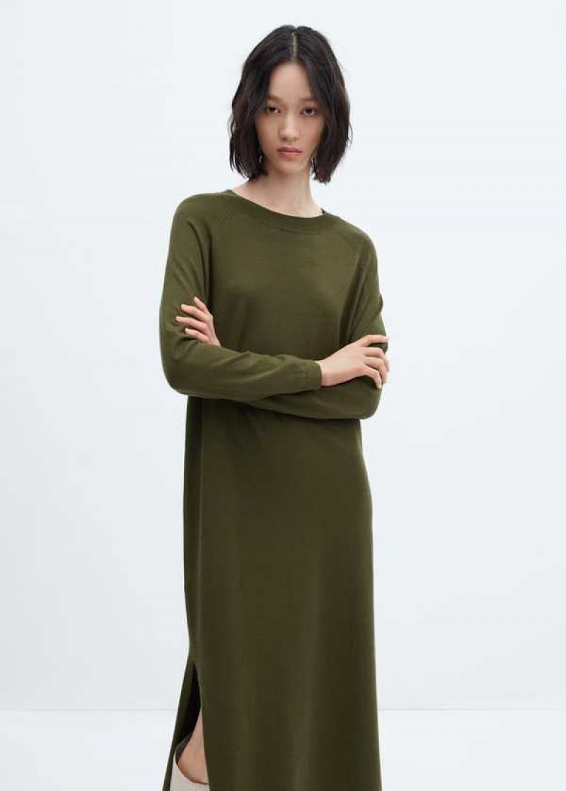 Mango Round-neck Pletené Šaty | MNG-26286