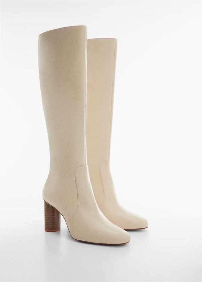 Mango Round-toe Læder Boots | MNG-23368