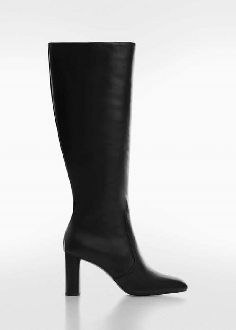 Mango Round-toe Læder Boots | MNG-23448