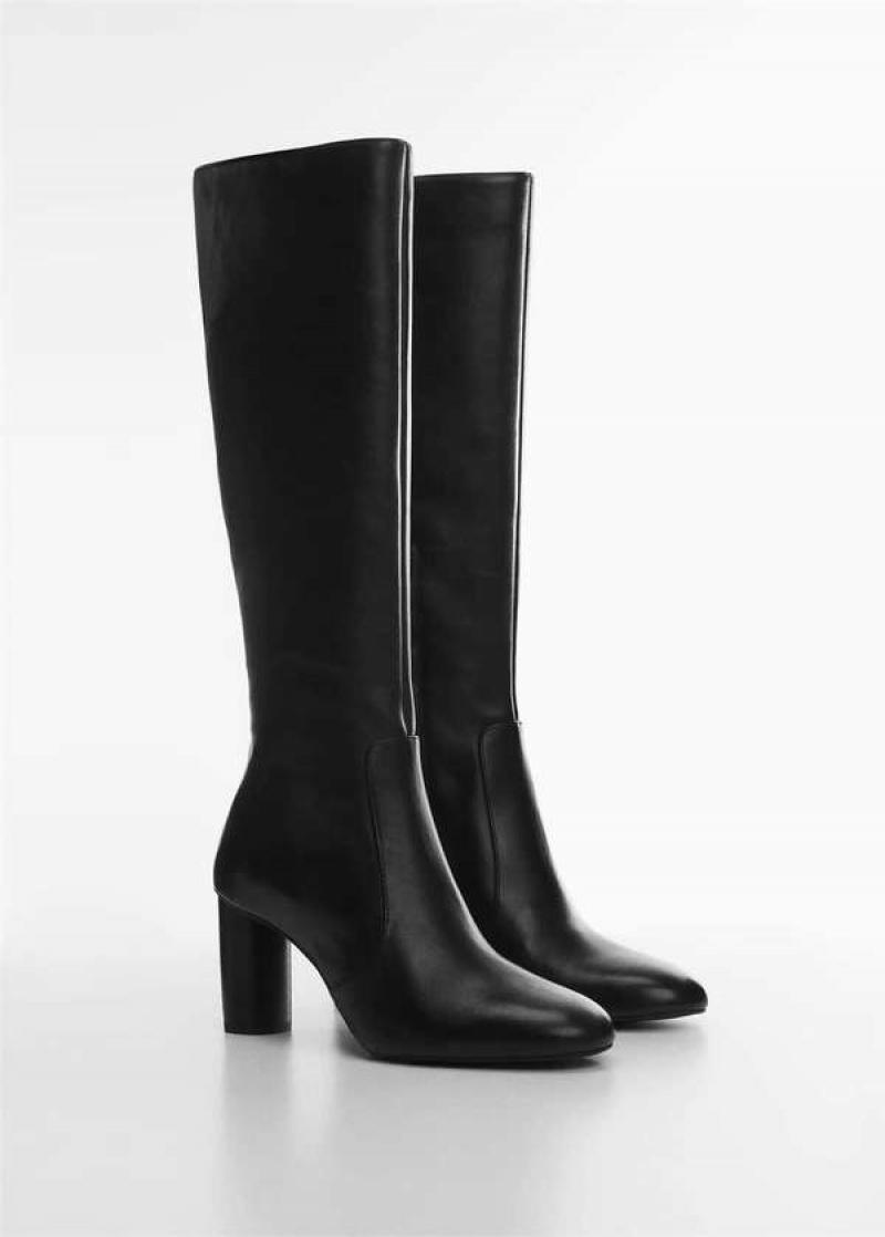 Mango Round-toe Læder Boots | MNG-23448