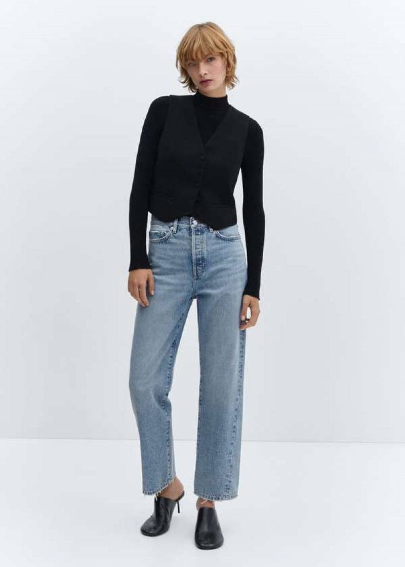 Mango Rovný Jeans With Forward Seams | MNG-23933