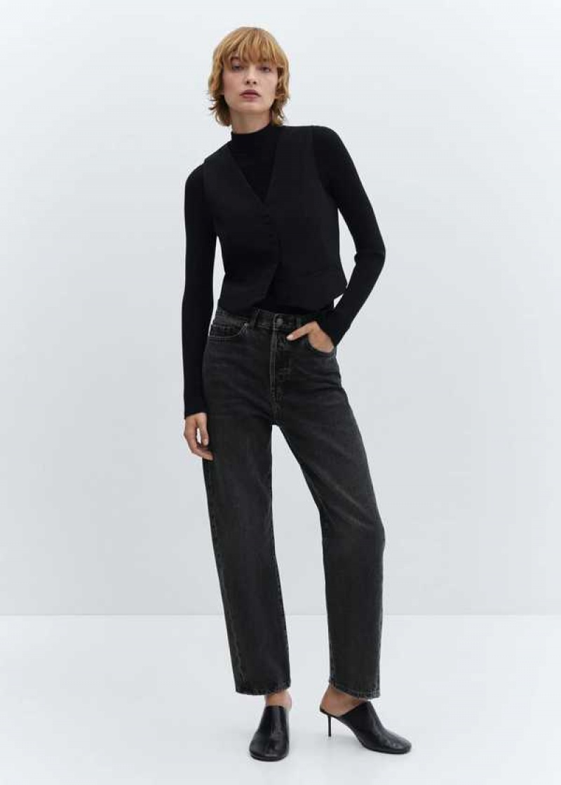 Mango Rovný Jeans With Forward Seams | MNG-23930