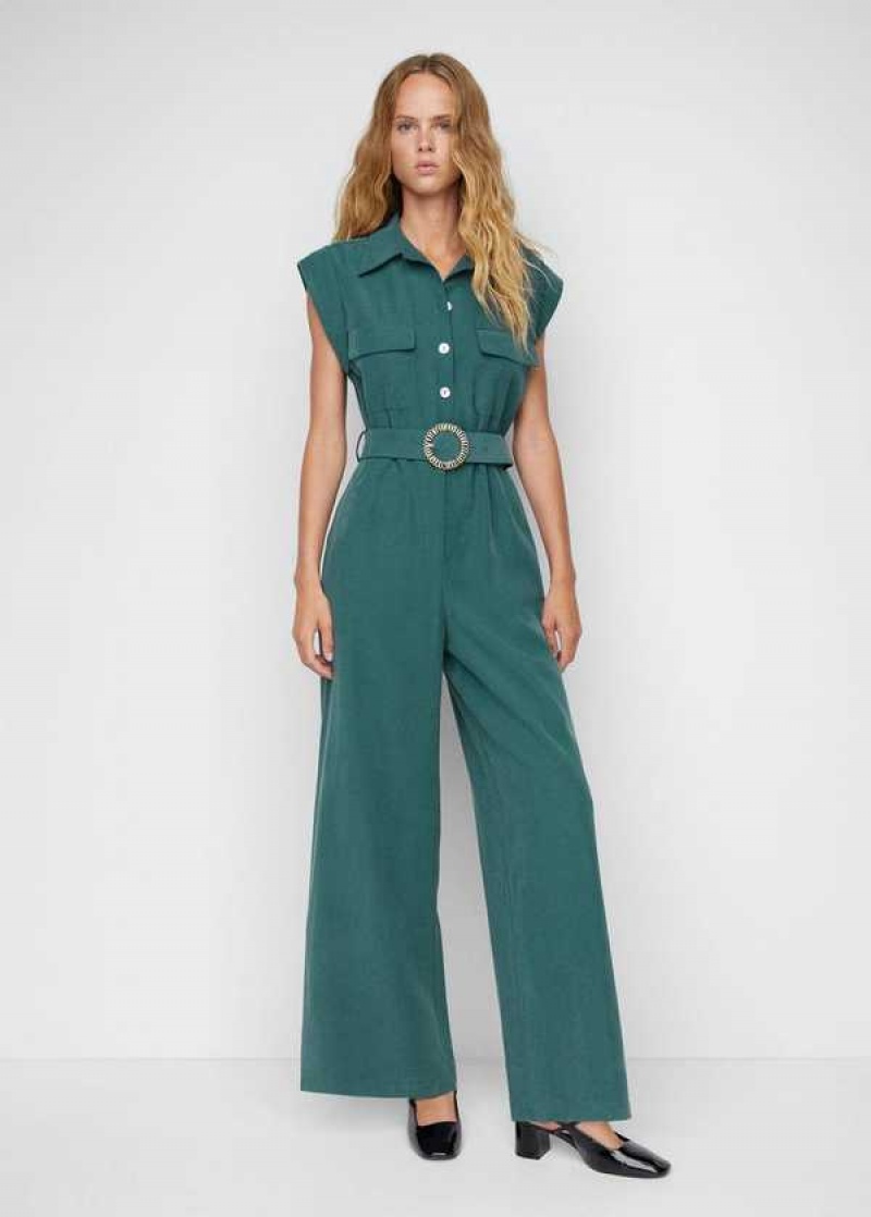 Mango Rovný Krátké Jumpsuit | MNG-25757