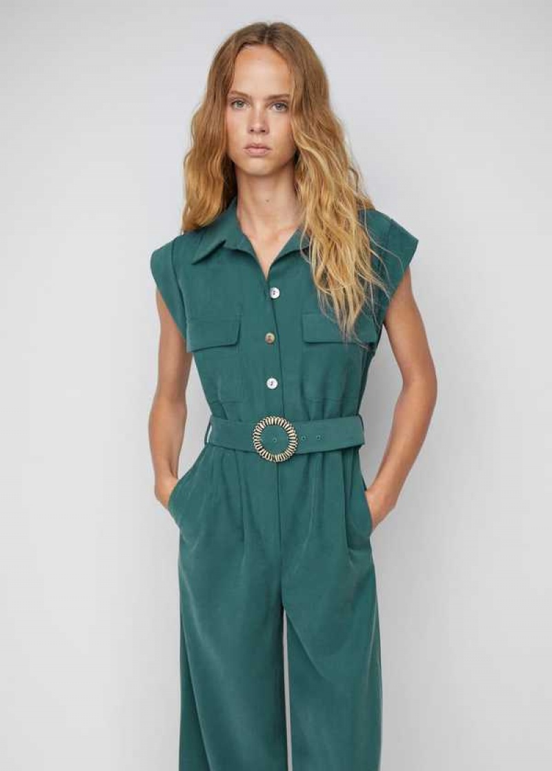 Mango Rovný Krátké Jumpsuit | MNG-25757