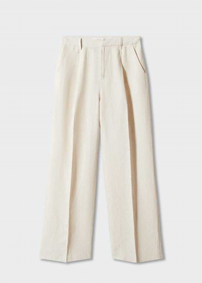 Mango Rovný Linen-blend Pants | MNG-24429