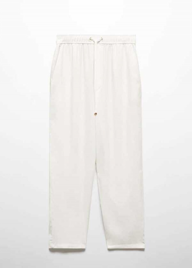 Mango Rovný Linen-blend Pants | MNG-24576