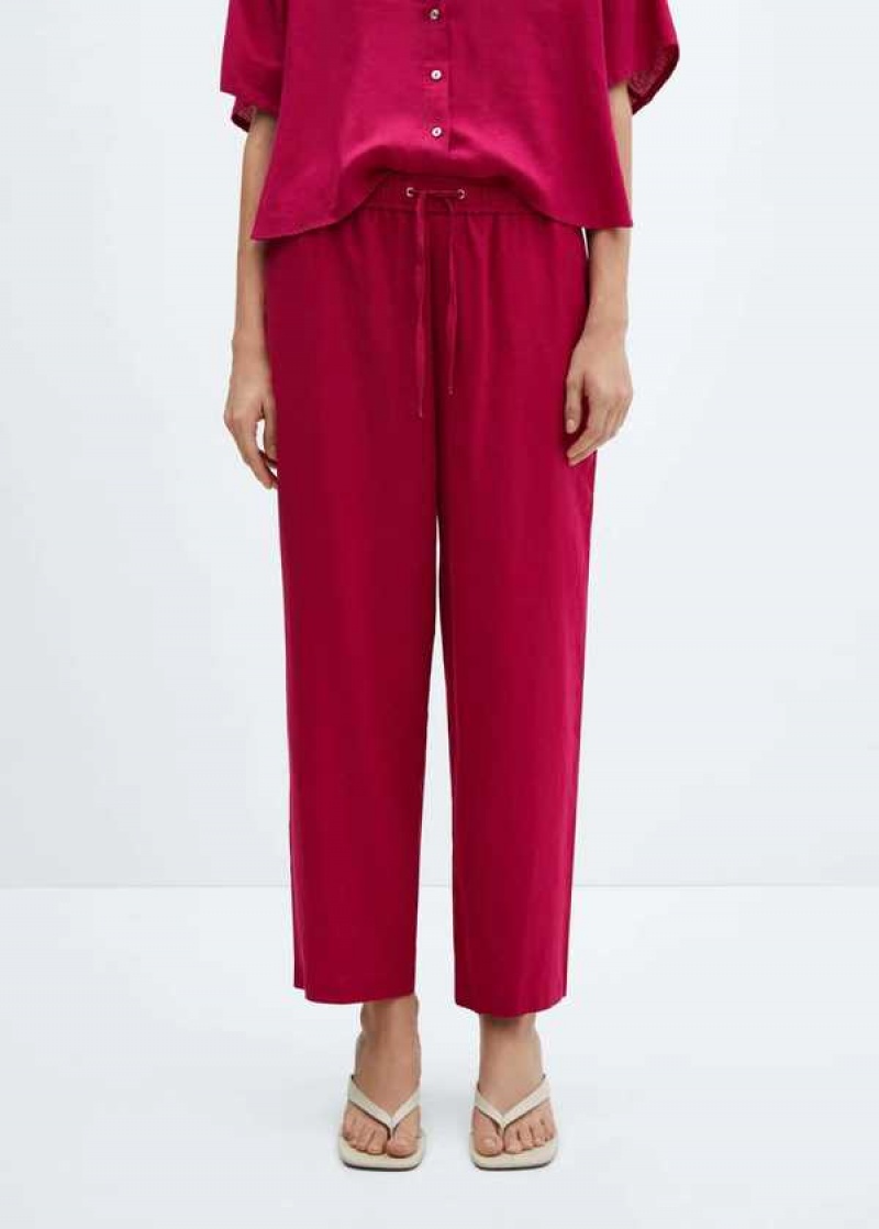 Mango Rovný Linen-blend Pants | MNG-24578