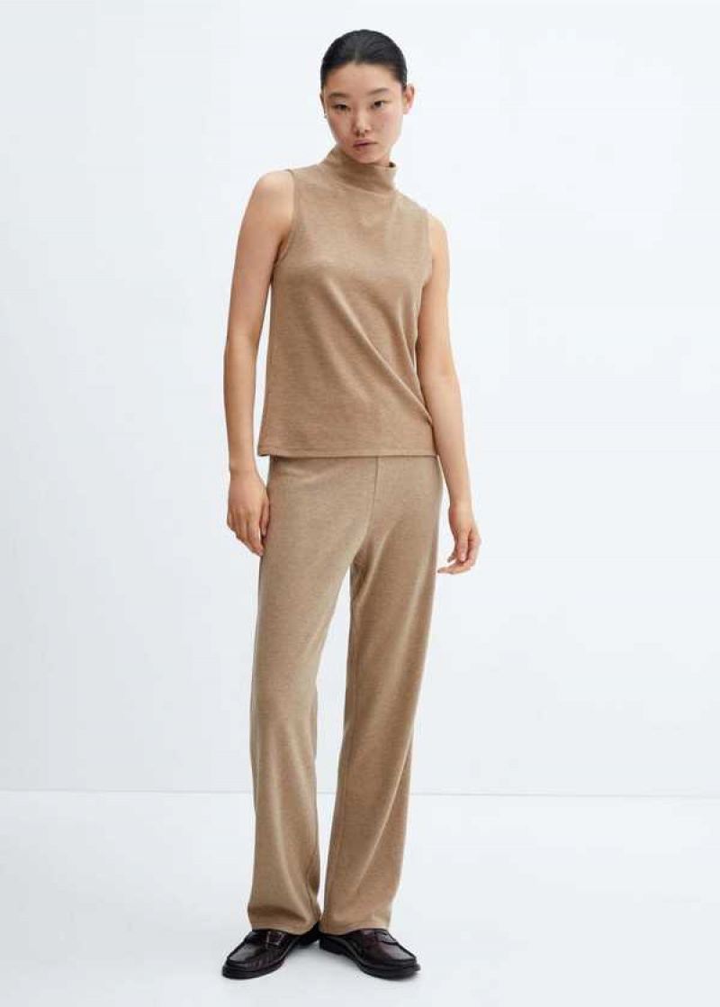 Mango Rovný Pletené Pants | MNG-24346