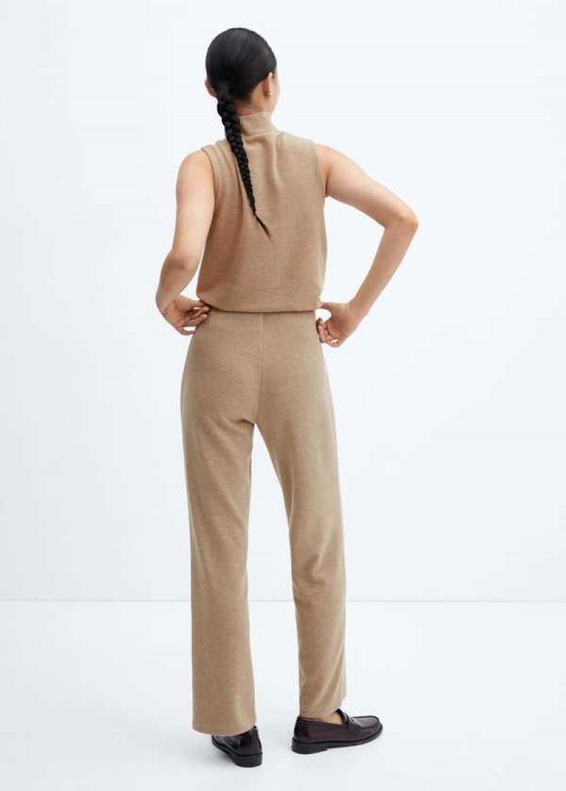 Mango Rovný Pletené Pants | MNG-24346