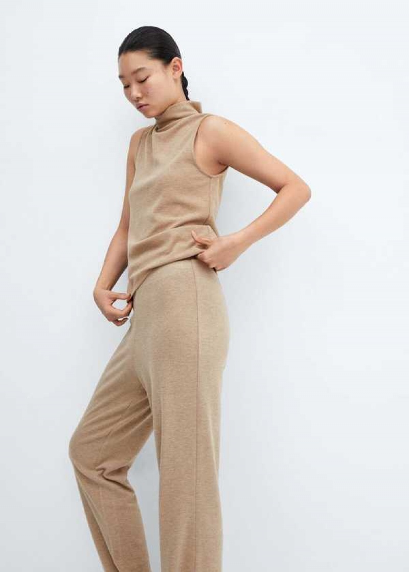 Mango Rovný Pletené Pants | MNG-24346