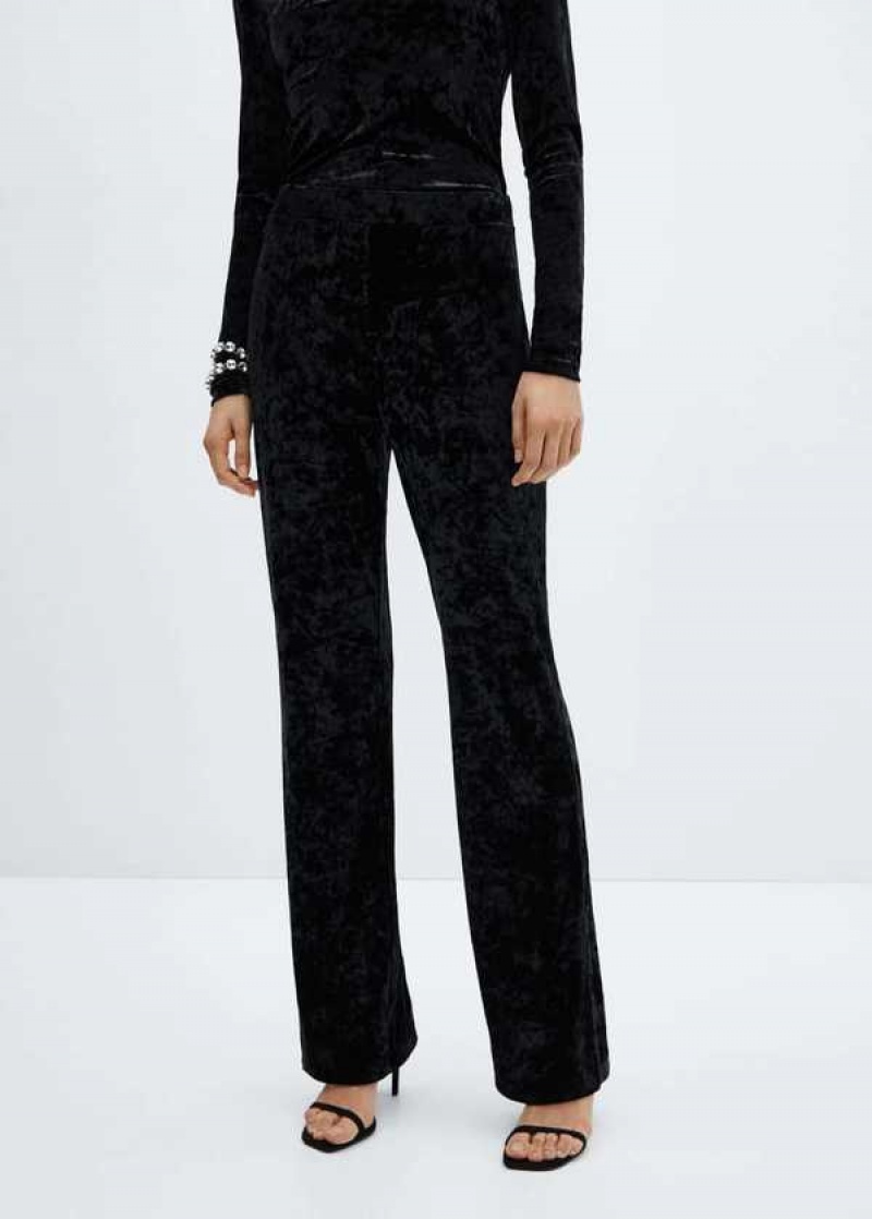 Mango Rovný Velvet Pants | MNG-24318