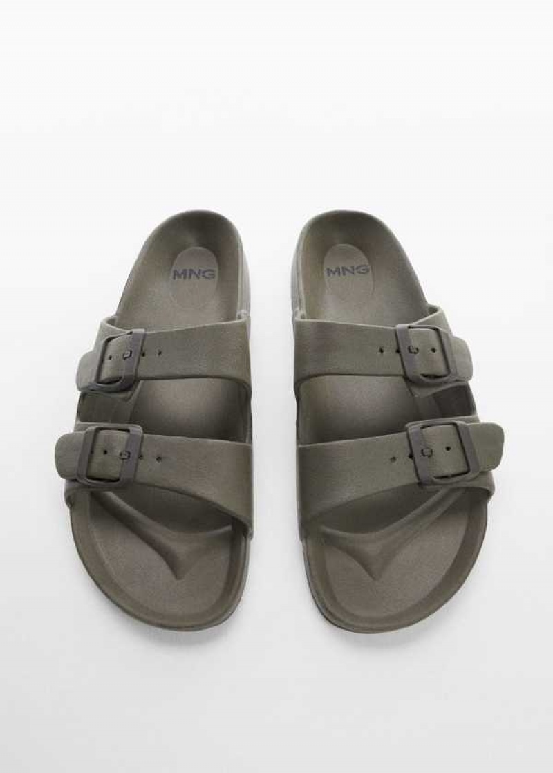 Mango Rubber Sandal With Přezkou | MNG-21307