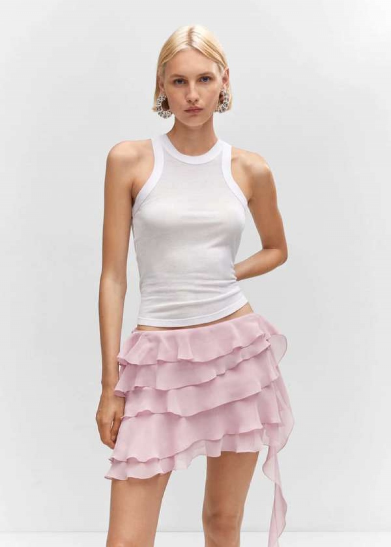 Mango Ruffled Chiffon Skirt | MNG-24122