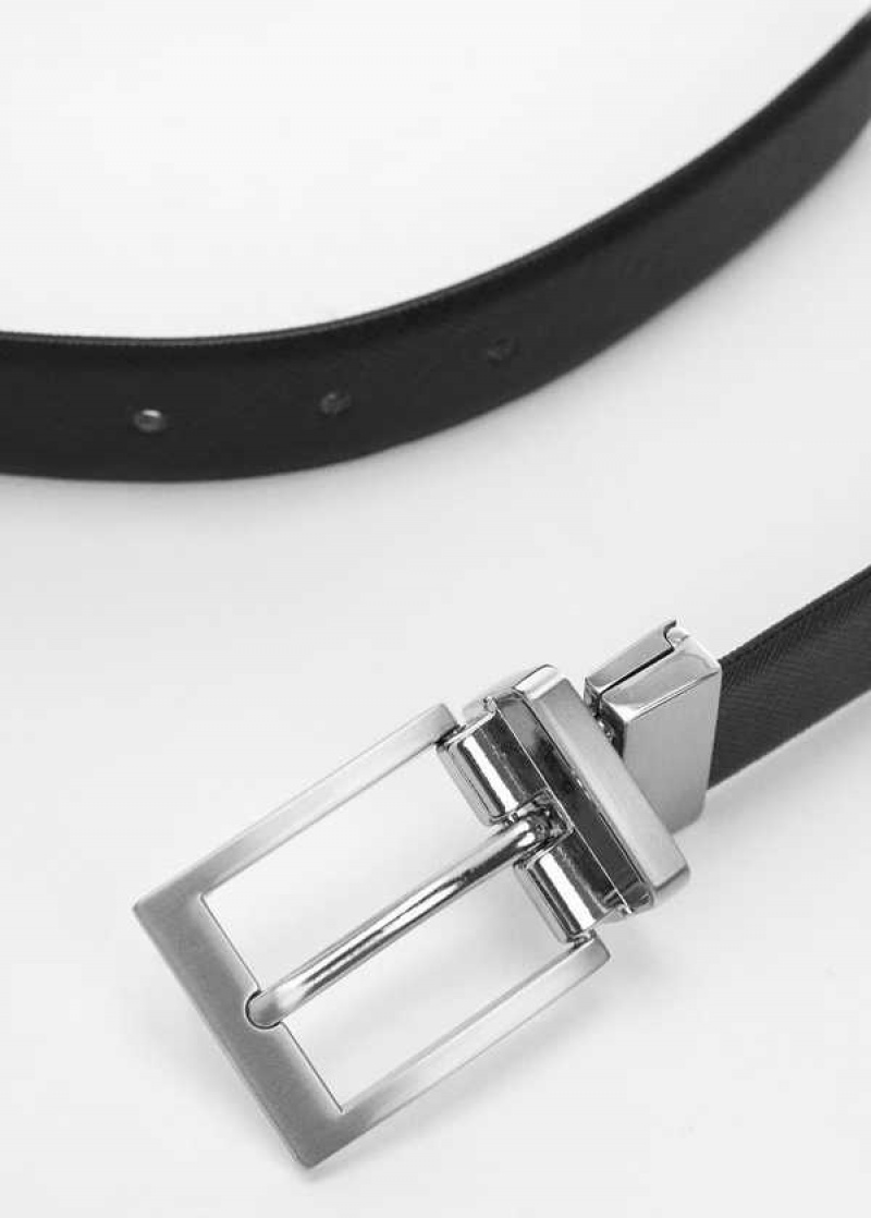 Mango Saffiano Læder Tailored Belt | MNG-21166